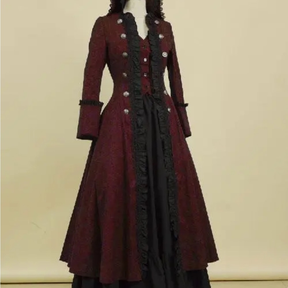Gothic Vanessa Ives Jacket – Victorian Burgundy jacket (Jacket Only)